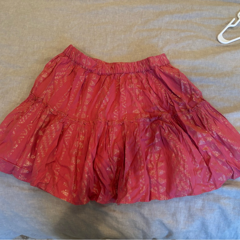 Elan hot pink and Gold A-Line Skirt